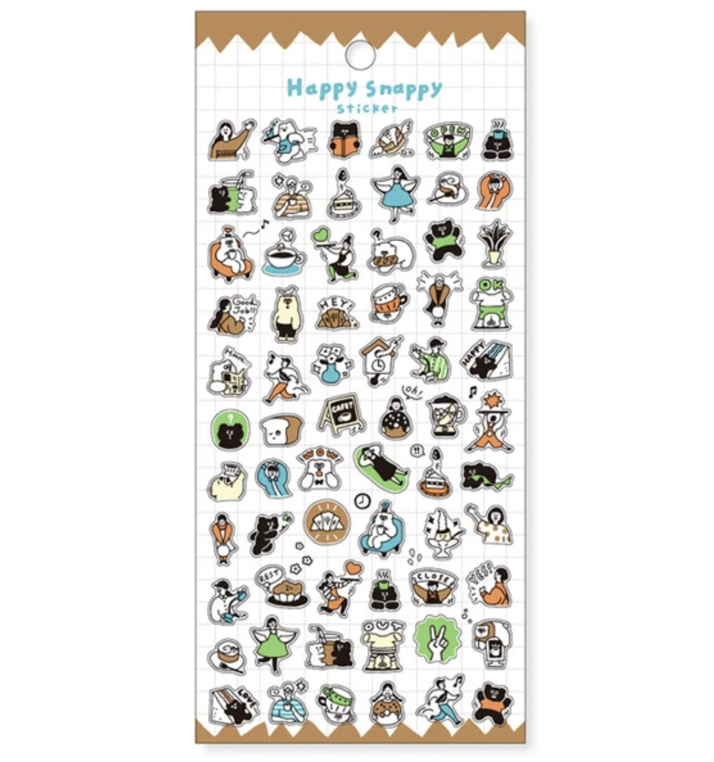 Mind Wave Happy Snappy Sticker Brown