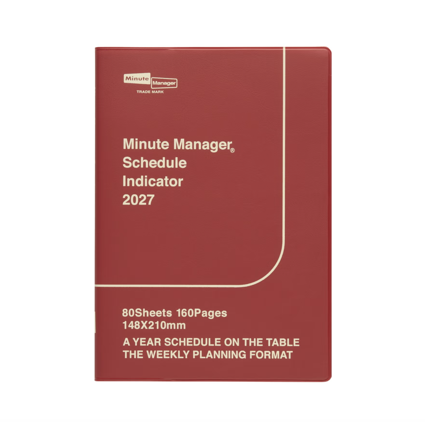 Hightide Diary 2027 Minute Manager A5 LEFT Red