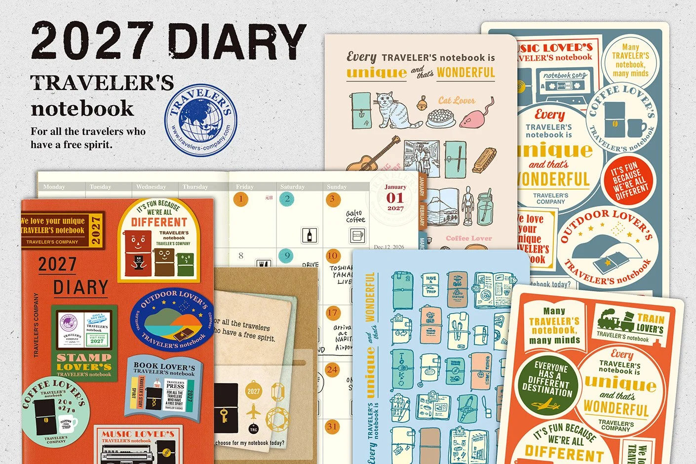 Traveler's Notebook 2027 Diary PREORDER
