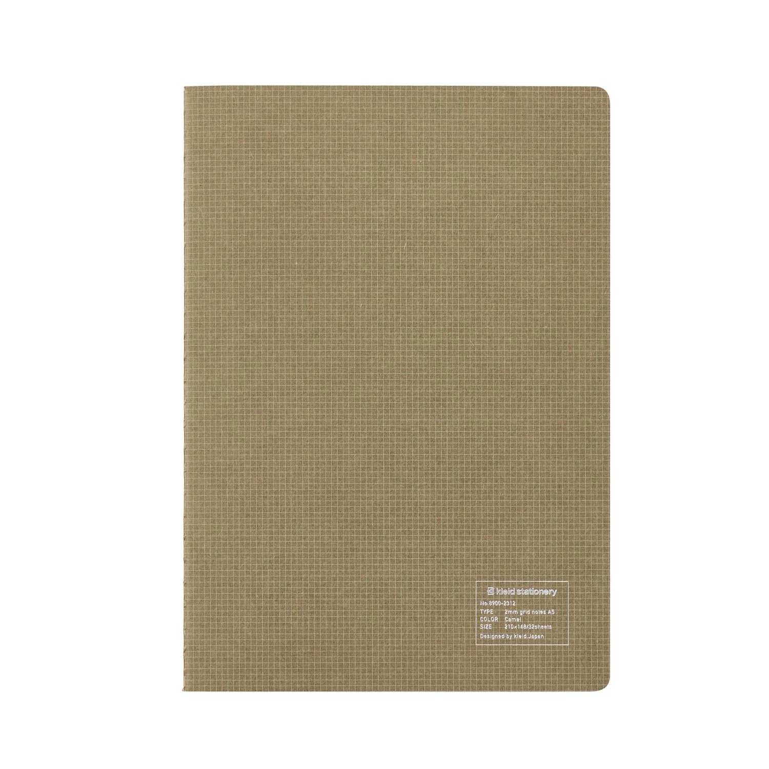 Kleid 2mm Grid Notebook A5 Camel