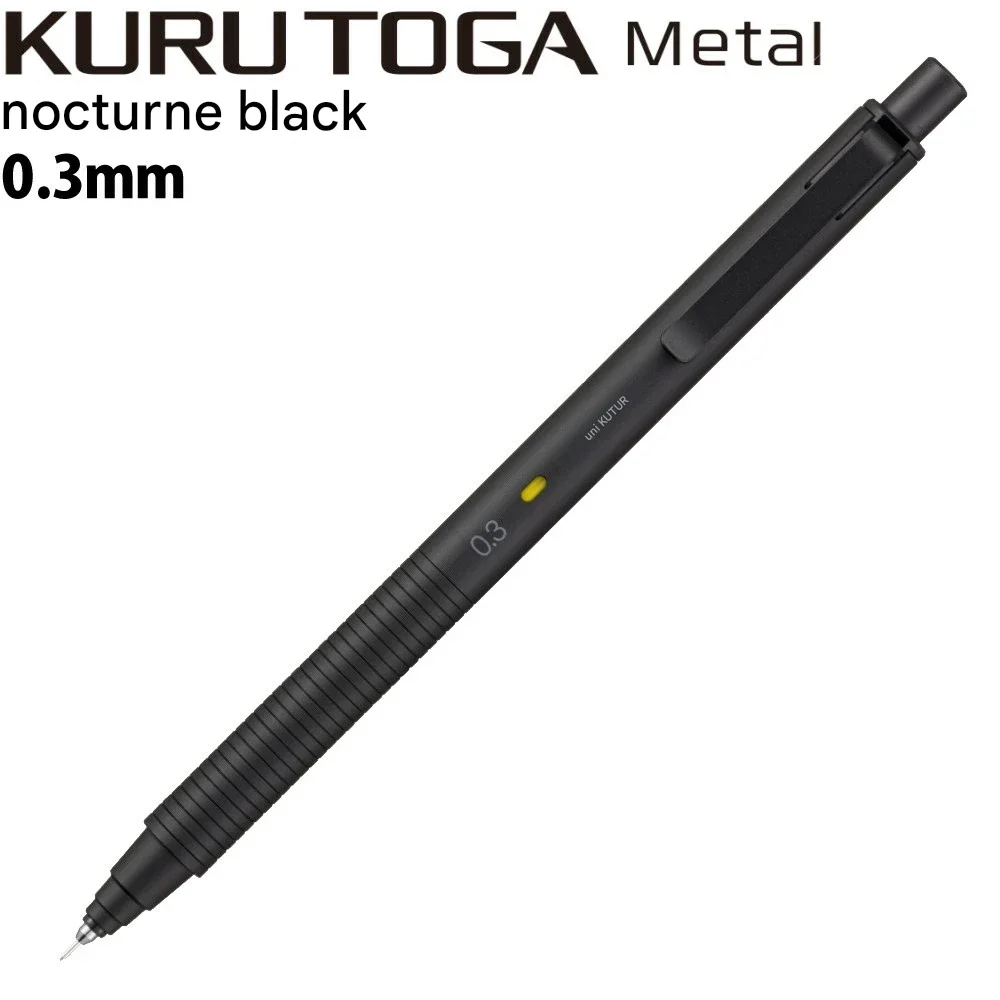 Uni Ball Kurutoga Metal Mechanical Pencil 0.3mm Nocturne Black