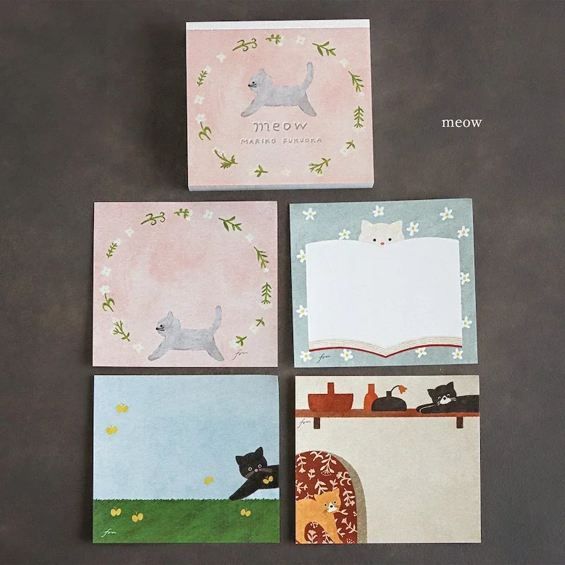 Cozyca Memo Pad Tea Meow