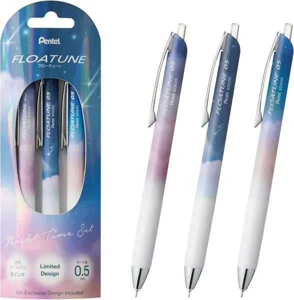 Pentel Floatune Ballpoint Pen Skyly Night Time Set
