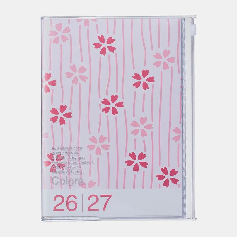Mark's Agenda A5 Weekly Vertical 26-27 Patterns Cherry Blossom