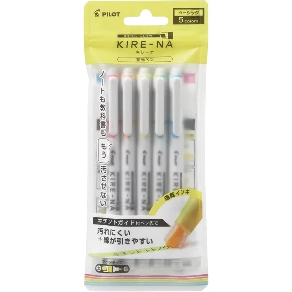 Pilot Kire-Na Highlighter Basic Color Set de 5