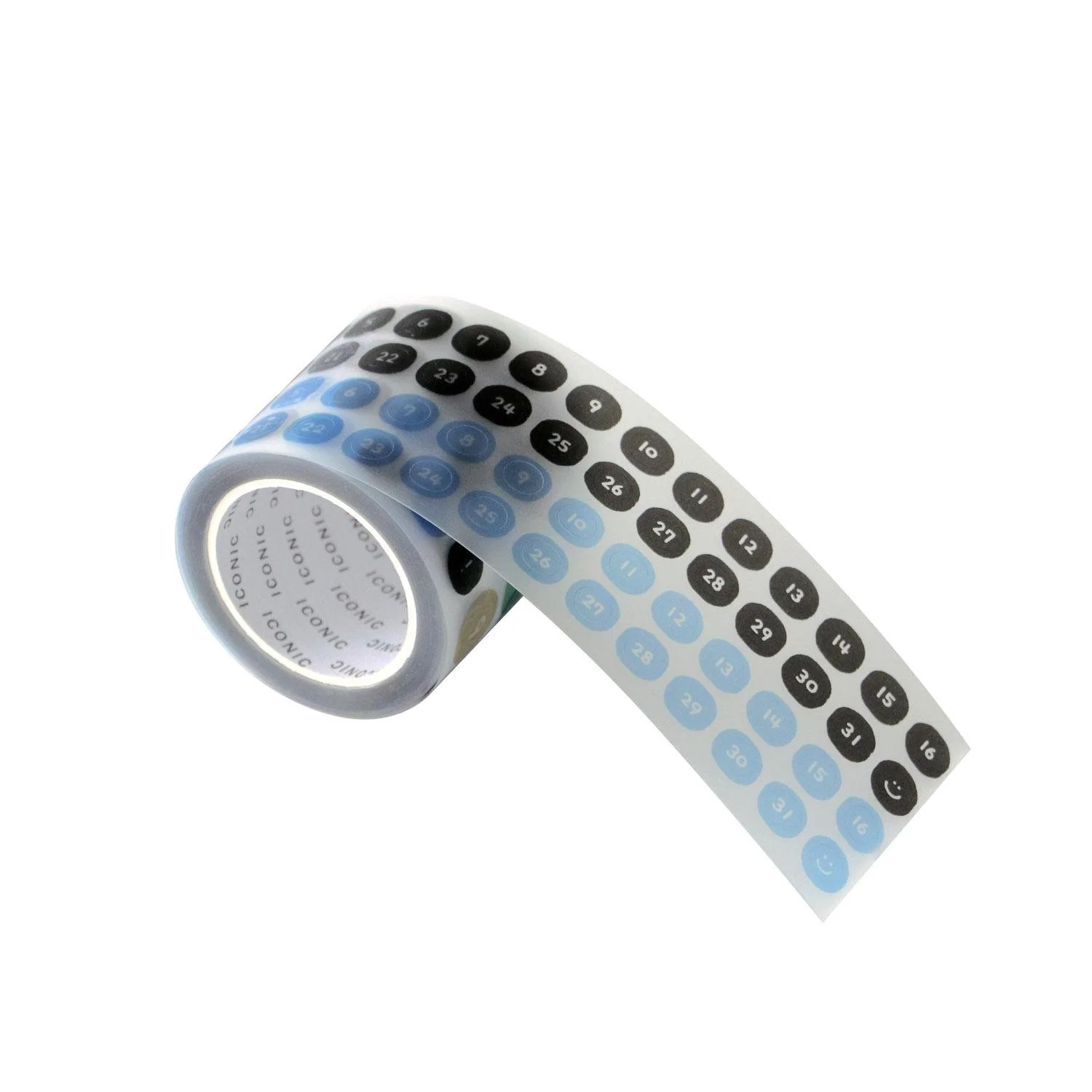 ICONIC Doodle Kiss Cut Tape Date 02 Blue
