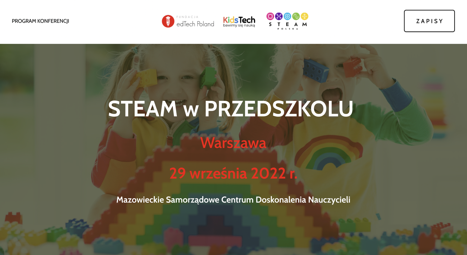 Warszawa: warsztaty dla przedszkoli na konferencji „STEAM w PRZEDSZKOLU”