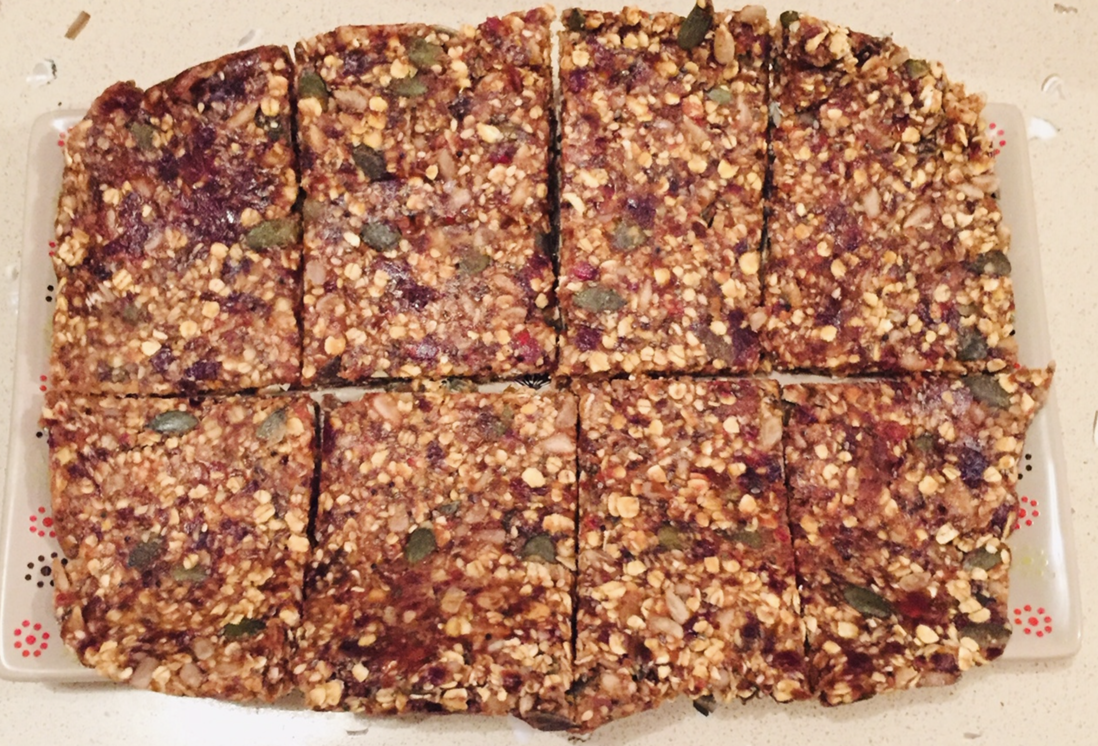 Barres de céréales crues