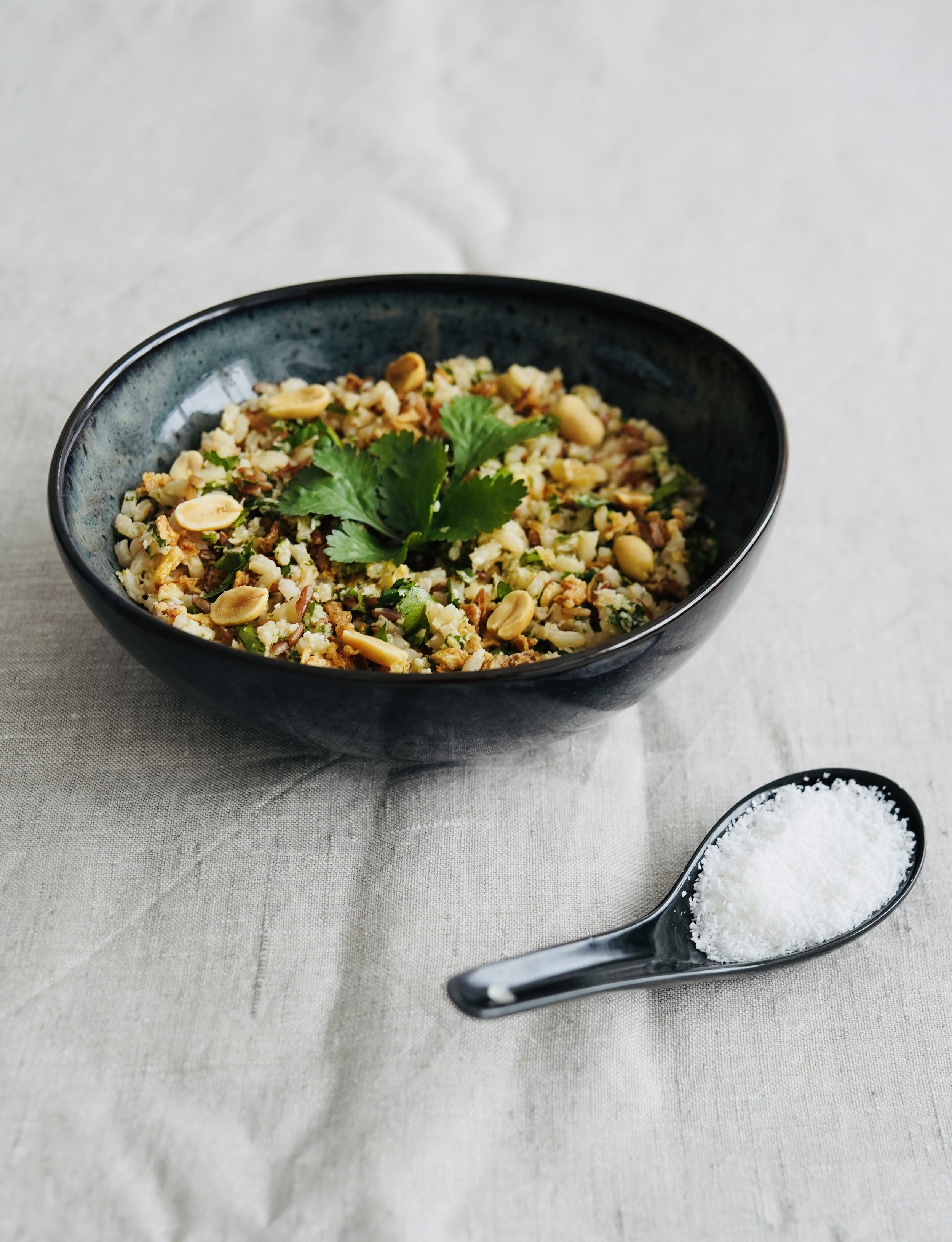Riz sauvage gourmand aux herbes et coco