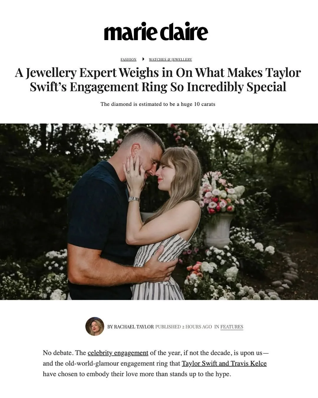 One Taylor on another&hellip; my two cents (or 10 carats) on the Taylor Swift engagement ring for @marieclaireuk