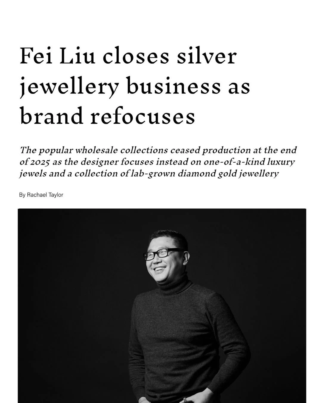 Fei Liu is ubiquitous in the UK jewellery industry, and his silver jewellery collections have been a major hit with retailers up and down the country for many years. But there&rsquo;s always been another side to Fei...

As well as @feiliufinejeweller