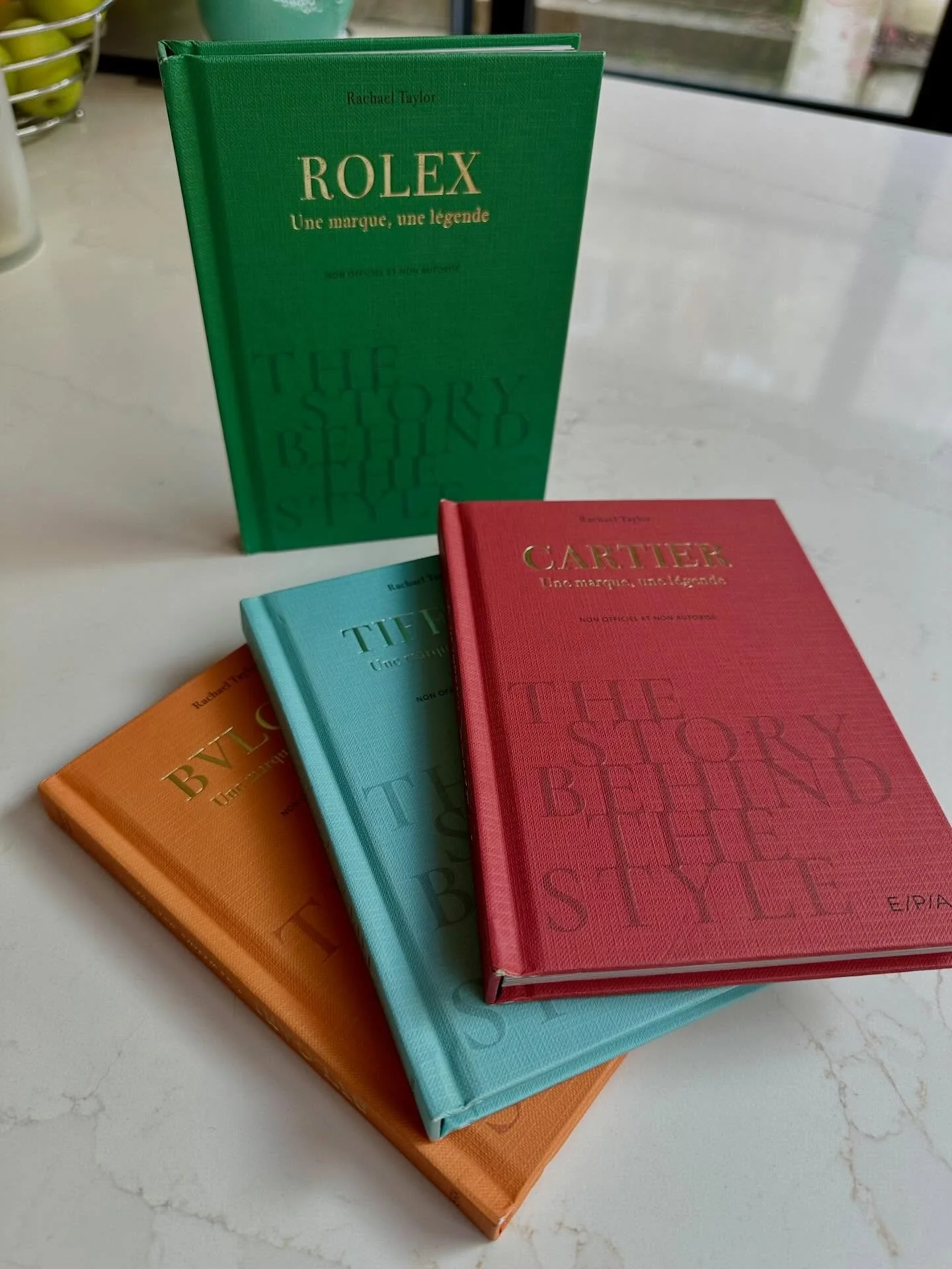 With perfect timing for World Book Day, copies of the French editions of my Bulgari, Tiffany, Rolex and Cartier books have just arrived. Une marque, une l&eacute;gende 🇫🇷