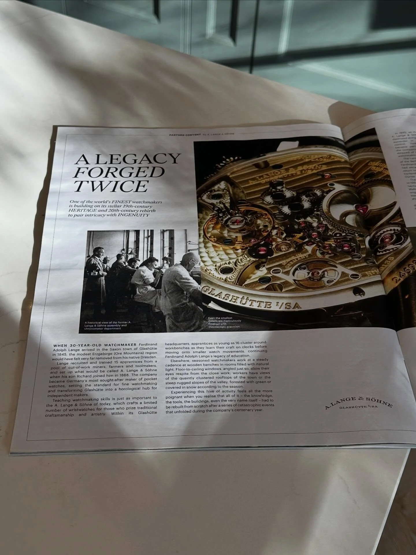 Some words from me on the twice-formed legacy of @alangesoehne in this weekend&rsquo;s @fthtsi 

The German watchmaker started out in Glash&uuml;tte in 1845, but when the close of WWII in its centenary year brought with it the Soviet-led nationalisat