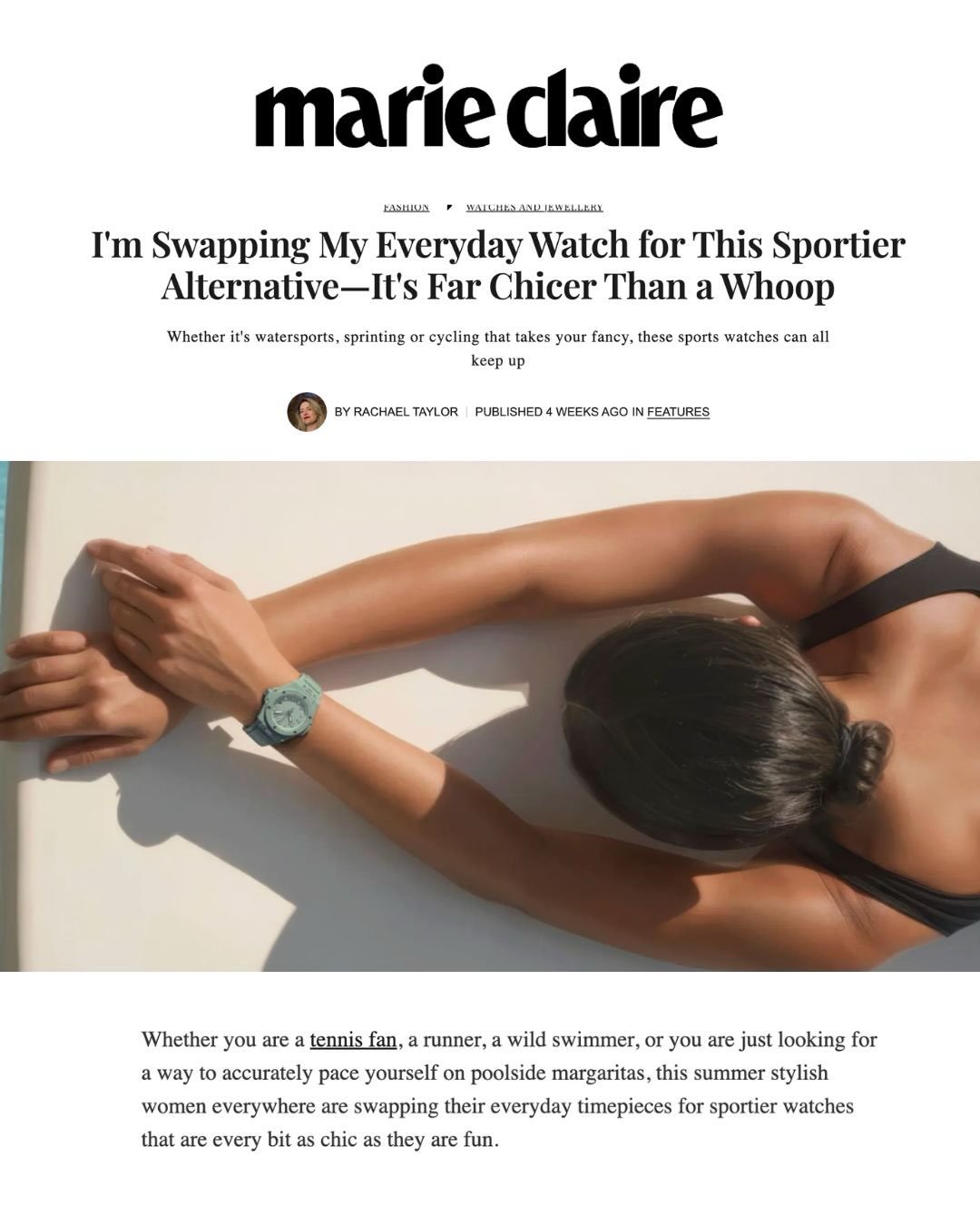 Get yourself over to @marieclaireuk for my edit of the best sports watches for summer, including this @hermes Cut (accompanying velvet suit jacket most definitely not recommended) ☀️