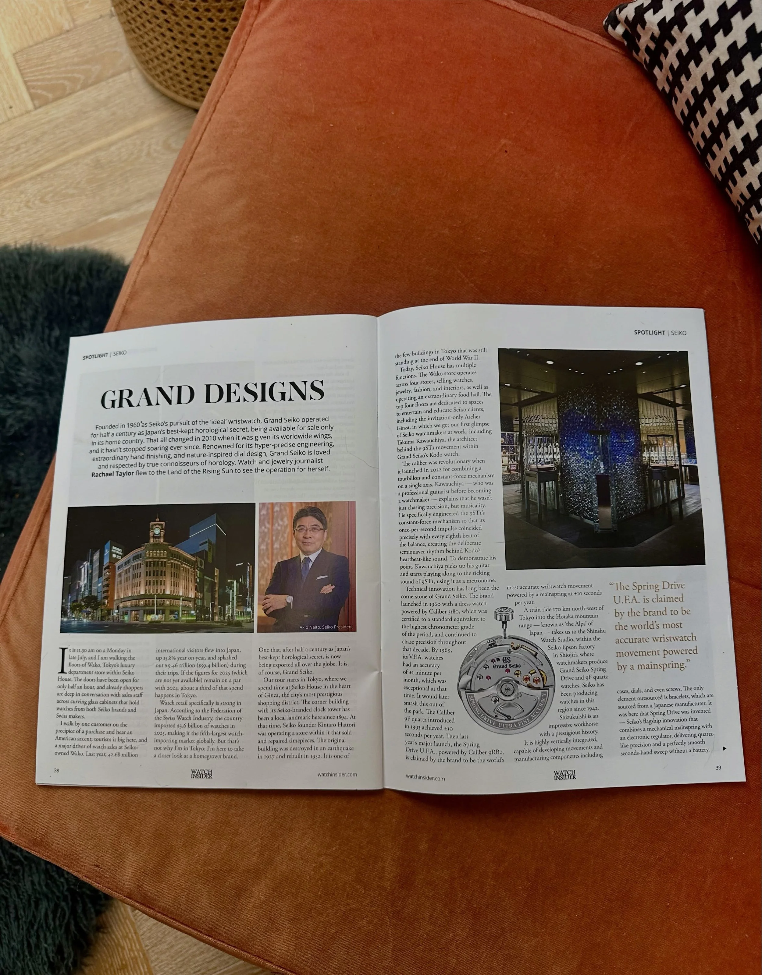 Have I mentioned I went to Japan this summer? Have I? 😆

Thank you to @watchinsiderofficial for giving me some pages to chronicle my epic trip to the @grandseikoofficial workshops 

Find it in the August issue of Watch Insider 🗞️