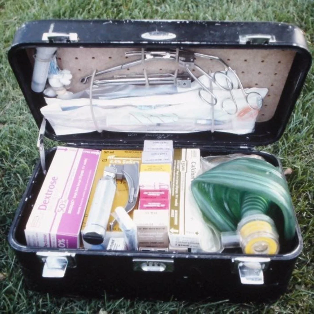 Throwback Thursday: In the past, medics had to carry a box just like this to the patient's side in order to perform airway treatment such as intubation.  Thankfully, over the years, modern technology has equipped them with lighter, more portable tool