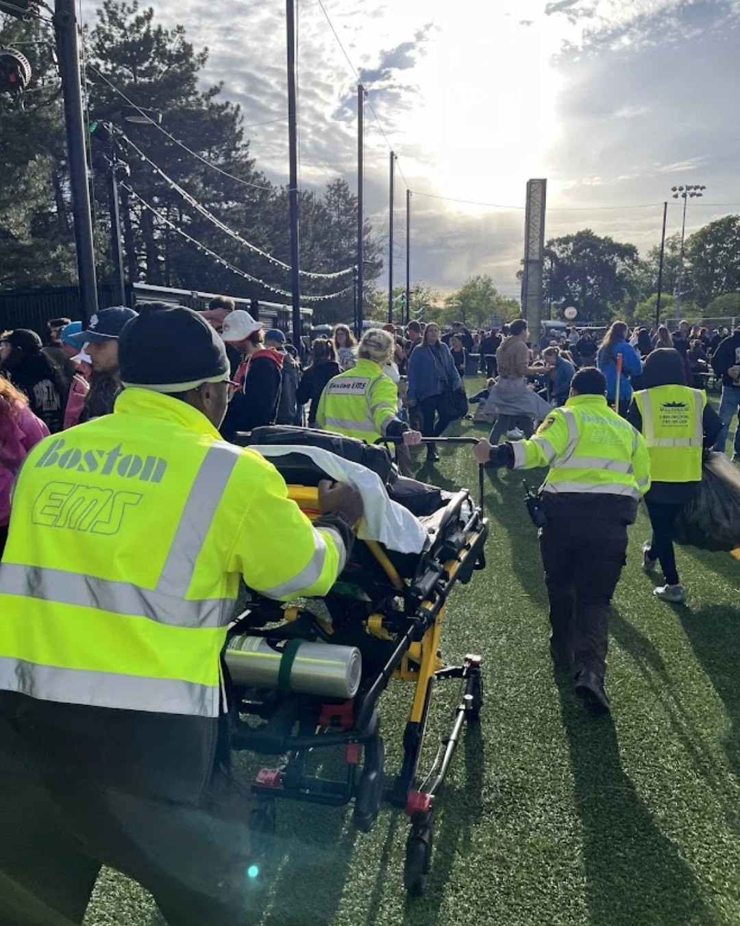 When working in large crowds, some EMS systems increase staffing for safety reasons. Here we see three members heading to a call at a music festival.
#commitmentservicesacrifice