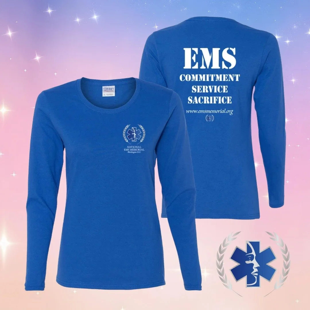 It's still winter out there! Grab this cool long sleeve tee from our NEMSMF store to ease into spring. All purchases support the effort of The National EMS Memorial Foundation and go directly to the establishment of The National EMS Memorial in Washi