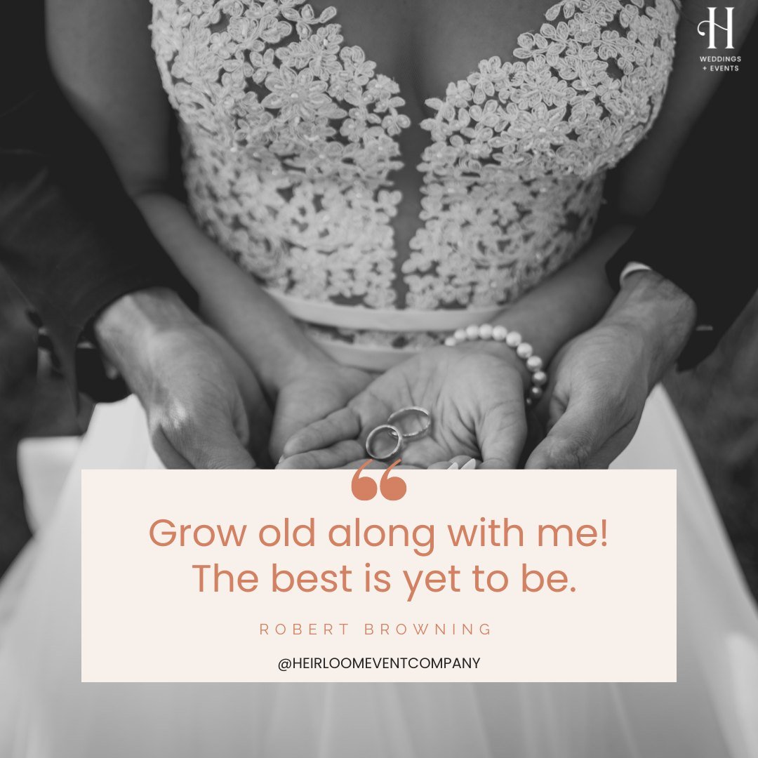 Happy Monday, everyone! 💍 

'Grow old along with me! The best is yet to be.' This timeless quote reminds us that love only grows stronger with time. Let's embrace the journey together. 

Tag your partner and share your favorite love quotes below! 💕