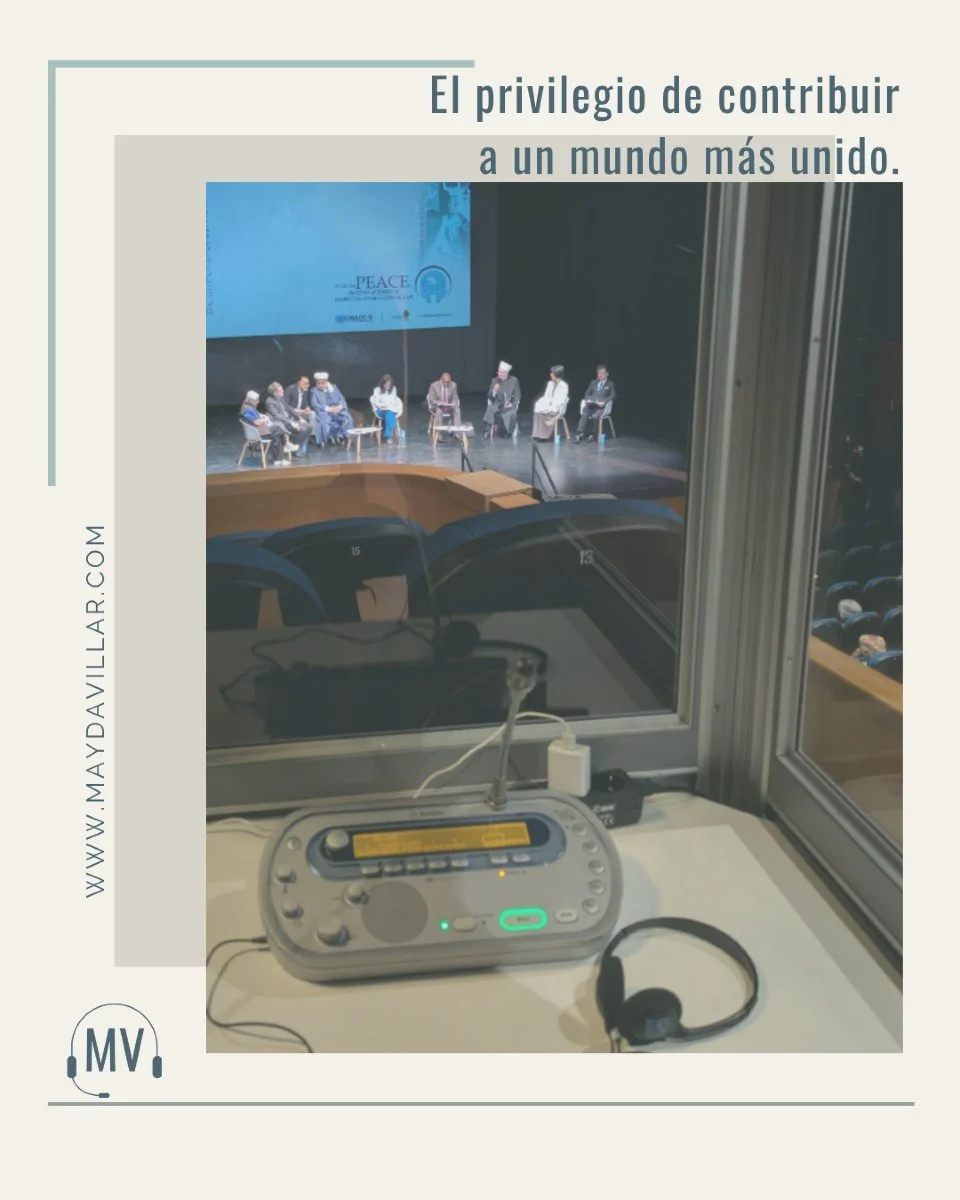 🌍✨ El trabajo de interpretaci&oacute;n es mucho m&aacute;s que traducir palabras de un idioma a otro y a menudo nos corresponde participar de forma activa en los esfuerzos por un mundo m&aacute;s pac&iacute;fico. 🕊️

🎙️ Tener la oportunidad de int