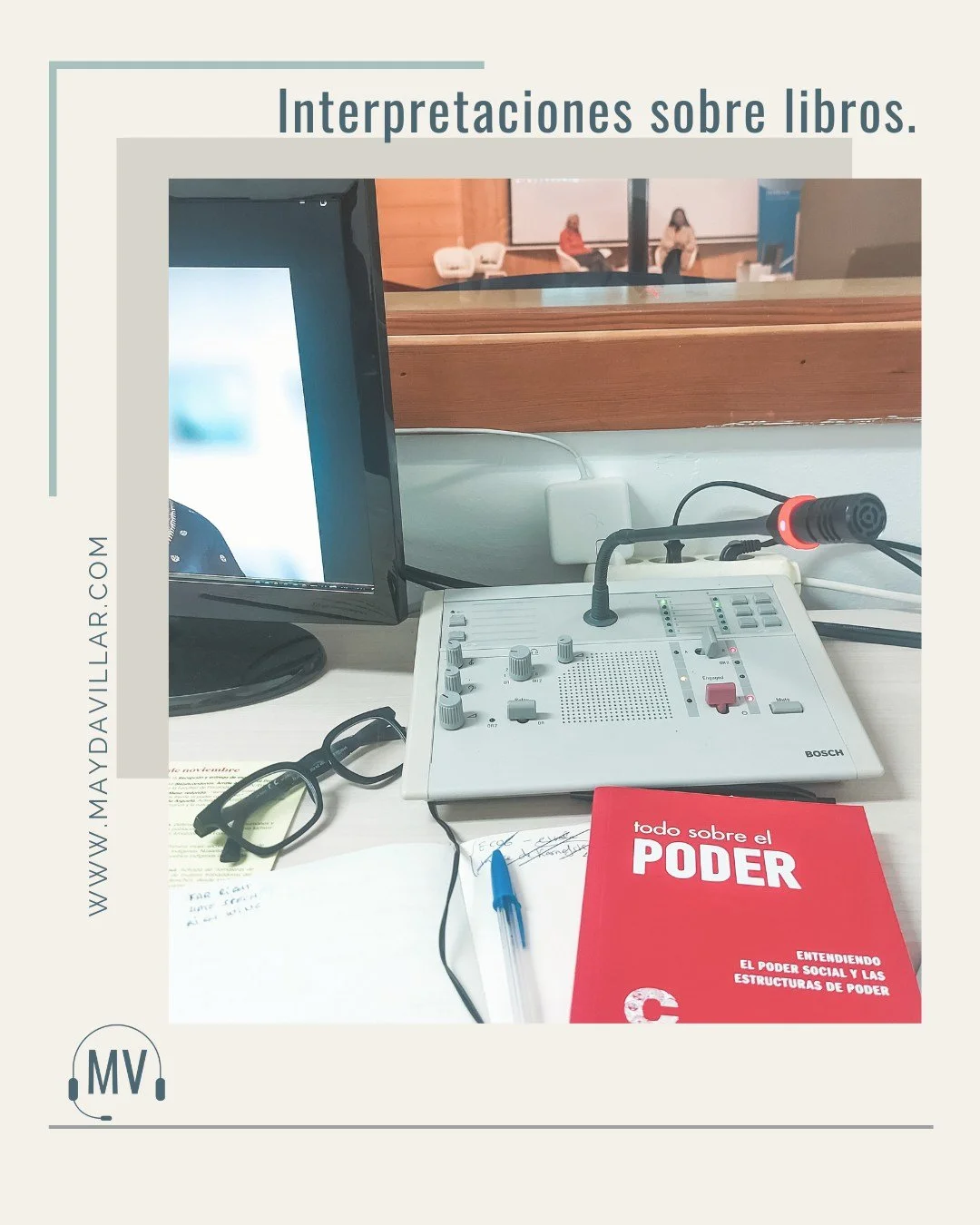 Interpretar una conferencia sobre un libro es fascinante pero tiene sus complicaciones.

Rara vez tenemos tiempo de leer el texto completo (que es lo ideal), as&iacute; que prepararse implica investigar el tema, buscar referencias y, si es posible, c