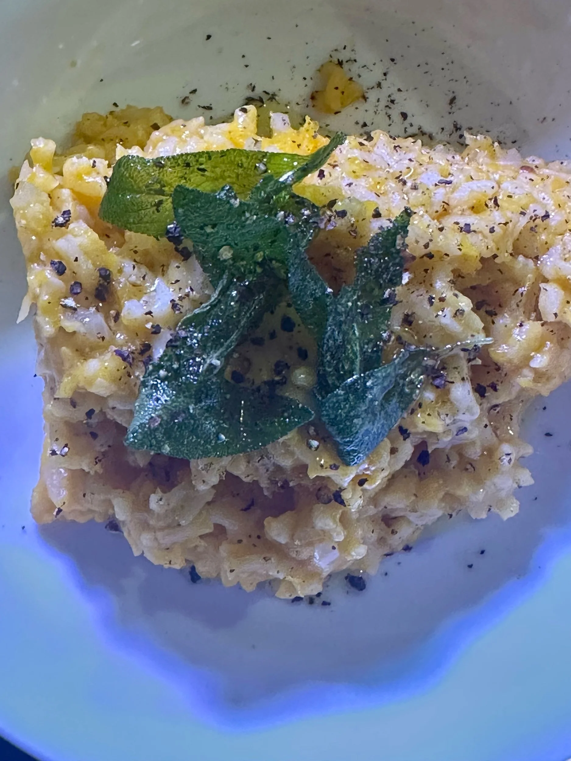 InstantPot Butternut Squash Risotto with Sage Oil