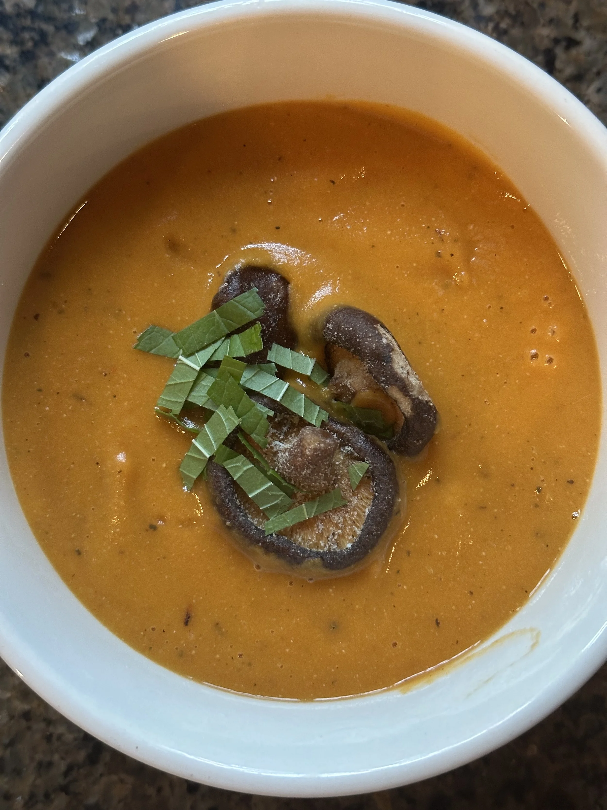 Red Lentil Soup with Dried Shitakes (InstantPot)