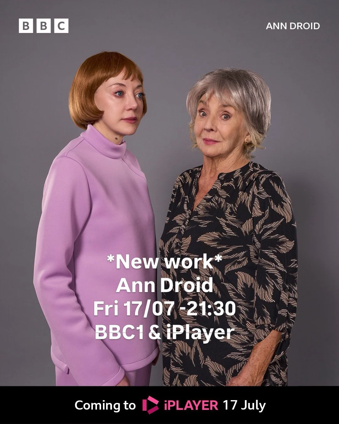 Ann Droid - BBC - July 2026 - Music Supervision - 6 x 30 - Written by Diane Morgan (Mandy, Cunk) and Sarah Kendall (Frayed, The Other One) - made by Boffola Pictures and Witchcraft Industries. Stars BAFTA nominated Sue Johnston (True Love, The Royle 