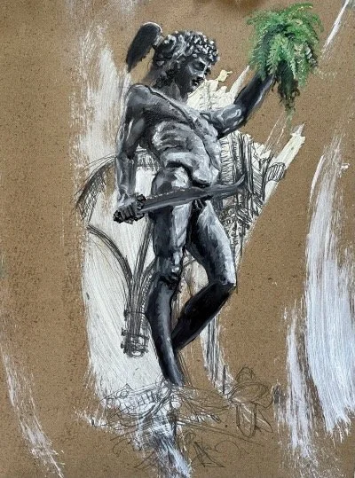 Perseus Cuts the Head Off a Fern