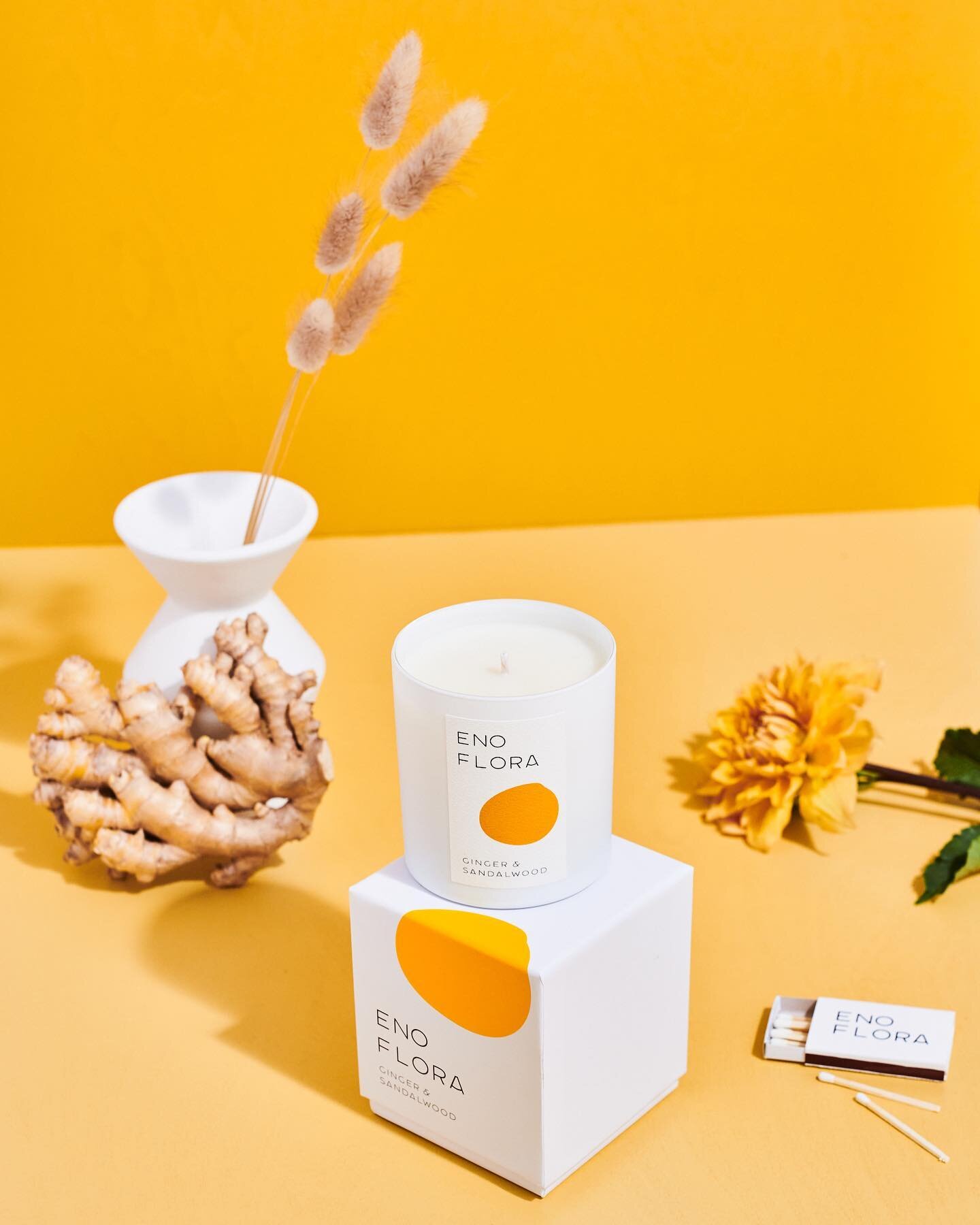 When we were developing the fragrance for our Ginger &amp; Sandalwood candle, we thought a lot about the intersections of scent, color, and memory. We landed on a spicy, earthy, but fresh scent inspired by one of our favorite drinks from a bar in Ore