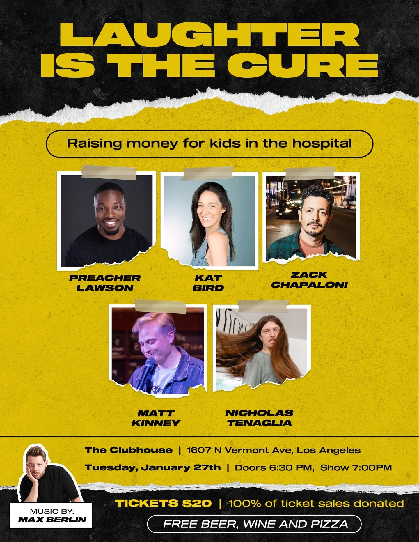 An absolutely INSANE lineup to kickoff the year. 

100% of ticket sales to support kids in the hospital 🧸❤️

Show will sell out quick. Ticket link in bio 🕺

See you all there! 

#comedy #losangeles #eventsinla #thingstodoinla #comedian