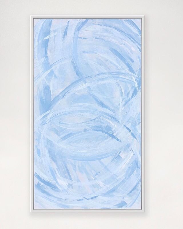 Soft, layered blues and off white ktaswirl in a unique size (19 3/4 x 33 3/4) and like many of my pieces can hang vertically or horizontally- swipe and visit stories to see alternate views and close ups (available) .
.
.
.
.
#kristentirneyart #ktaswi