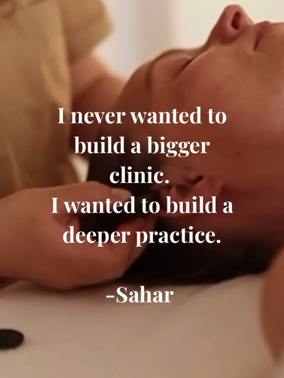 For many years I thought there was something a little unusual about the fact that I never wanted to make Sahar&rsquo;s bigger in the traditional sense.

For many therapists growing bigger means more space with more rooms and more therapists and more 