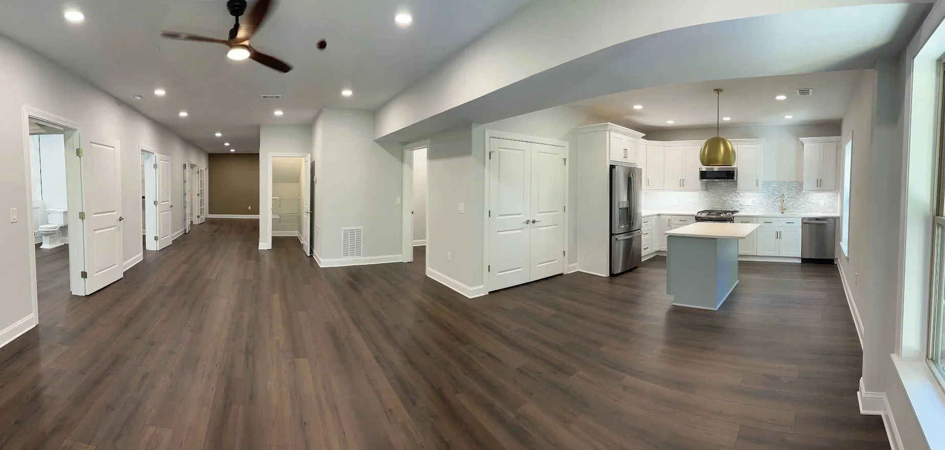 Finished lower-level renovation with kitchen