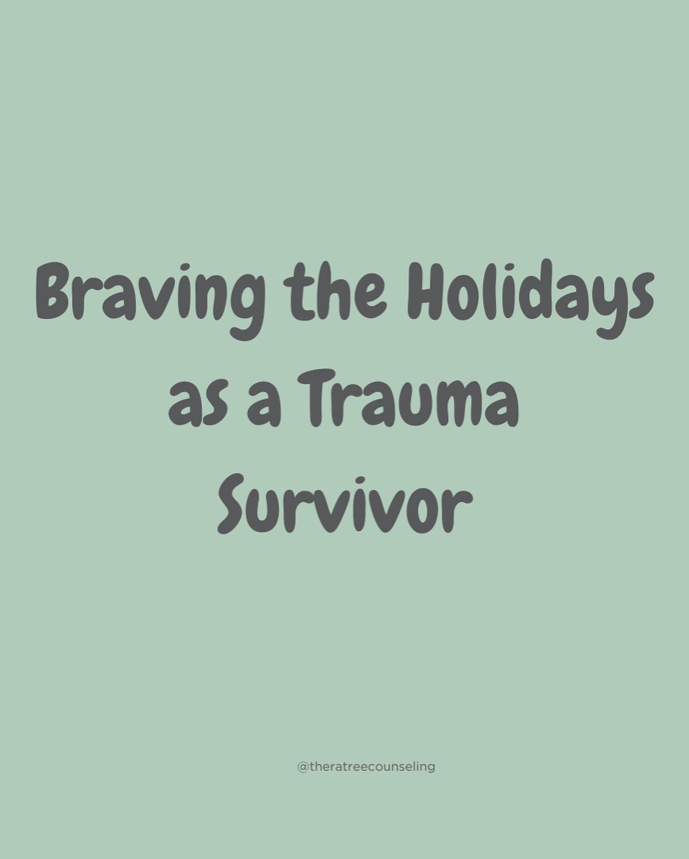 Repost: If you are a trauma survivor, here are some tips for coping with the holidays:
Allow yourself to grieve the losses that your trauma has brought you. Allow some time this season for your emotions to bubble up to the surface and be fully experi
