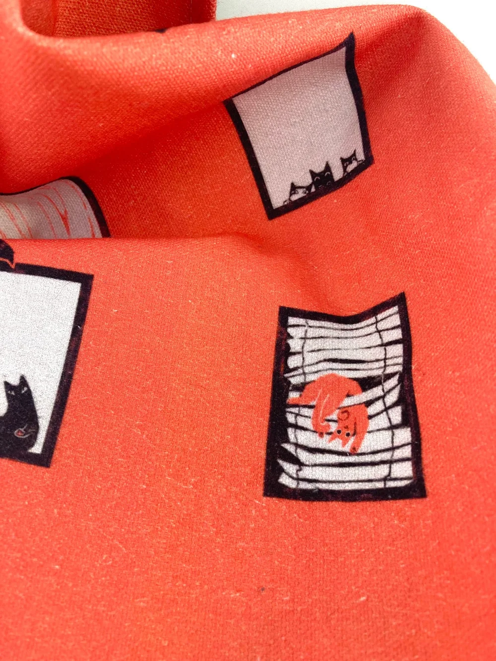 Window Cats Tea Towel — yuki tanaka | smirking cat