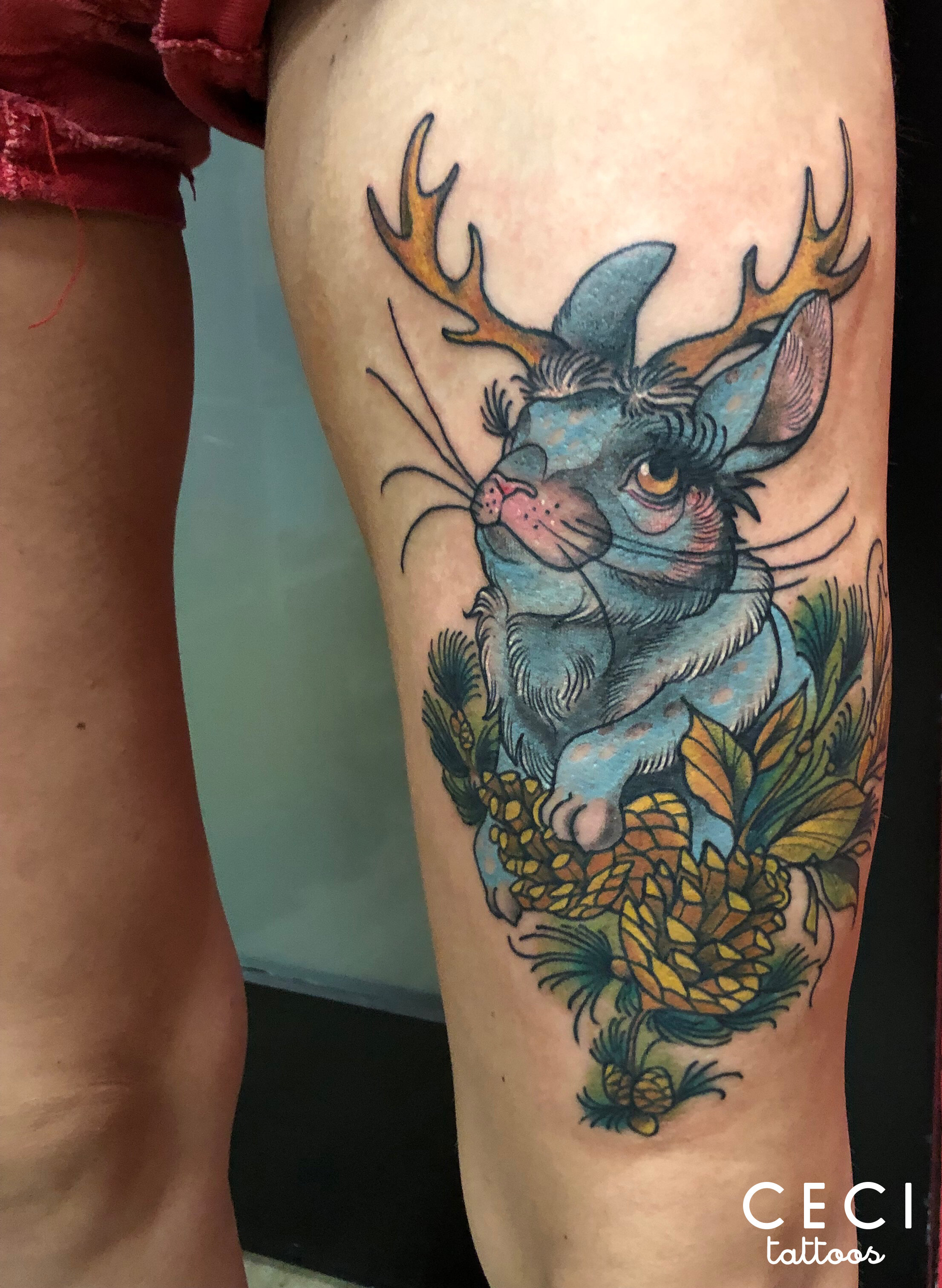 love it so much #tattoo #inked #jackalope #bunny #mythology #folklore ... |  TikTok