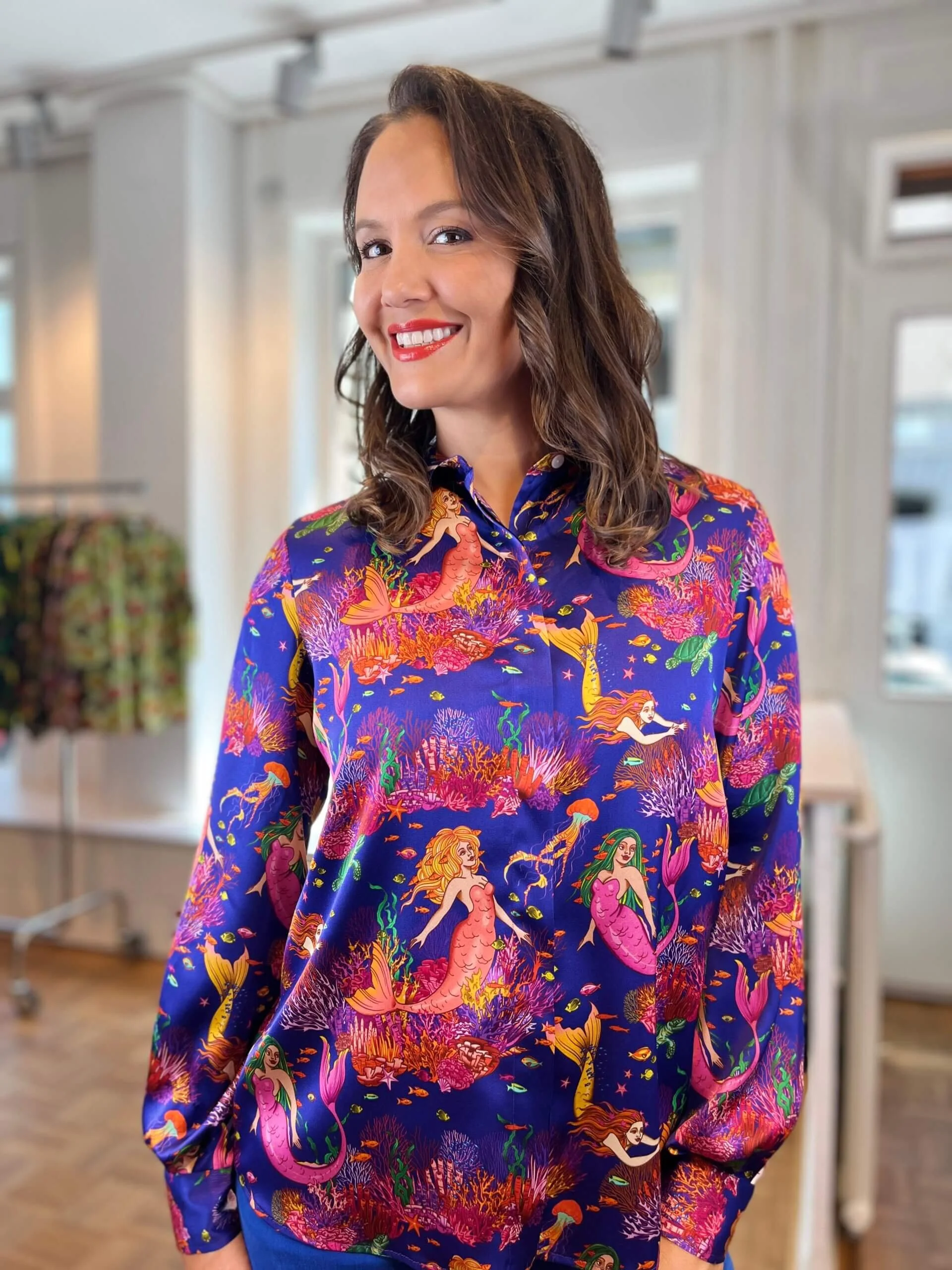 Mermaids Textile print for Andrea Hinnen