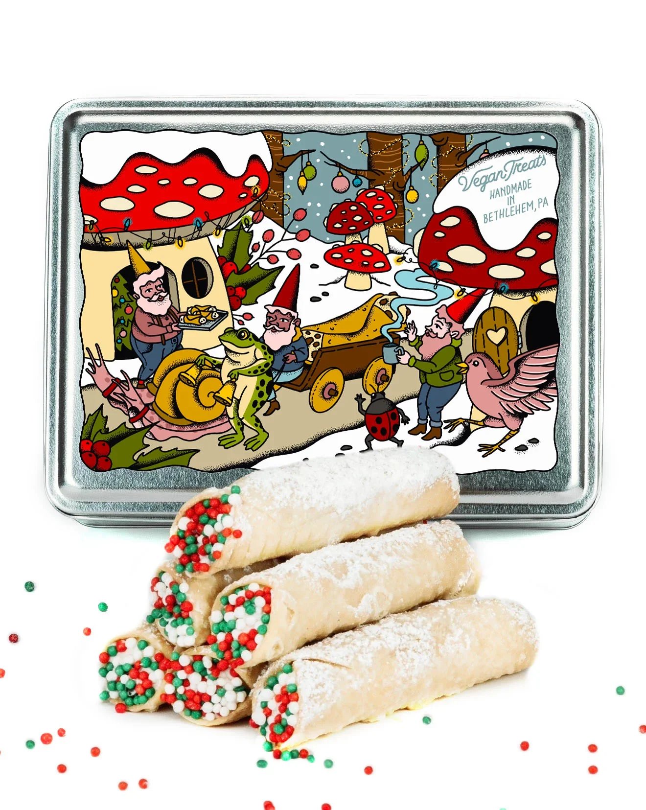 Vegan Treats cannoli tin