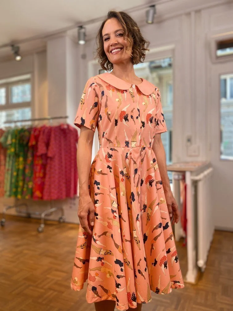 Diving Ladies Textile print for Andrea Hinnen