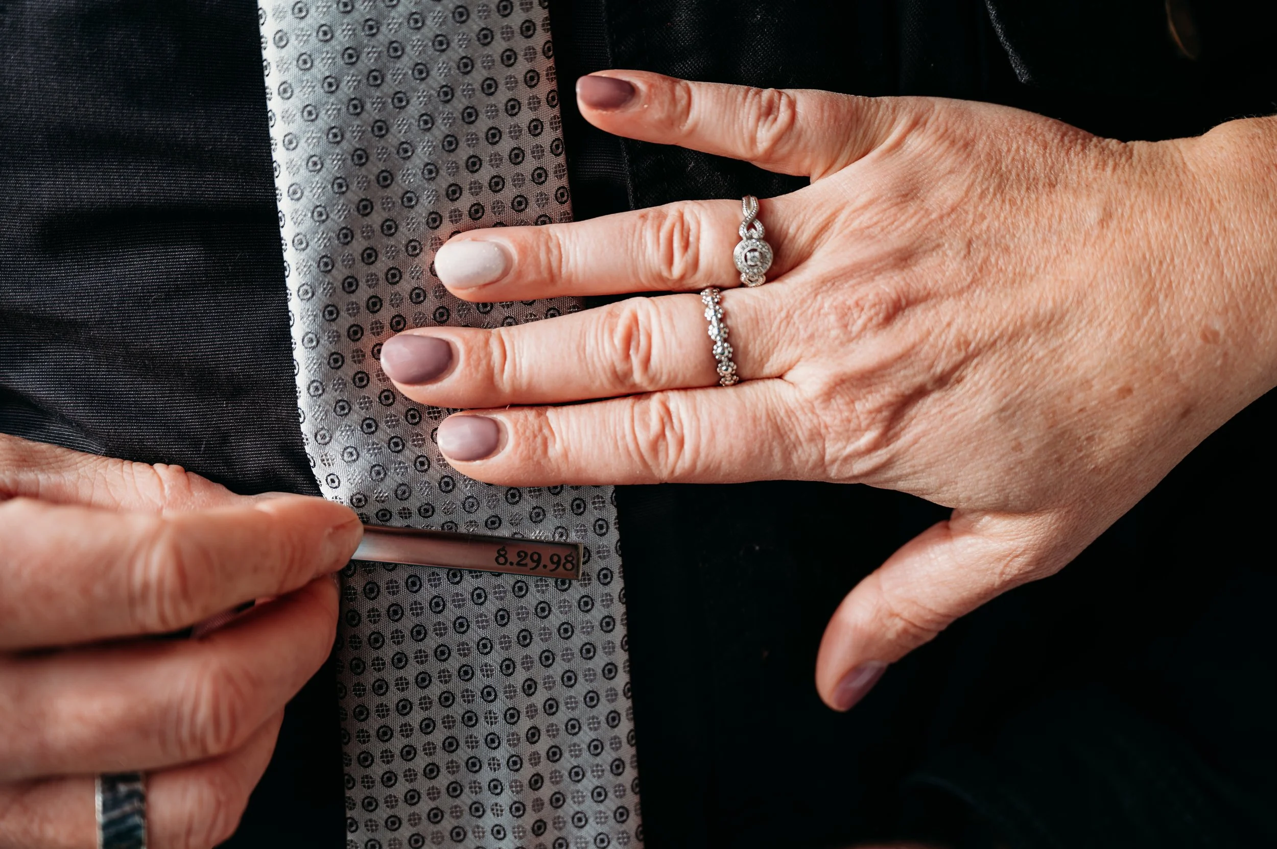 Marie O'Mahony photographer Cliffs of Moher anniversary couples photo session tie pin and ring