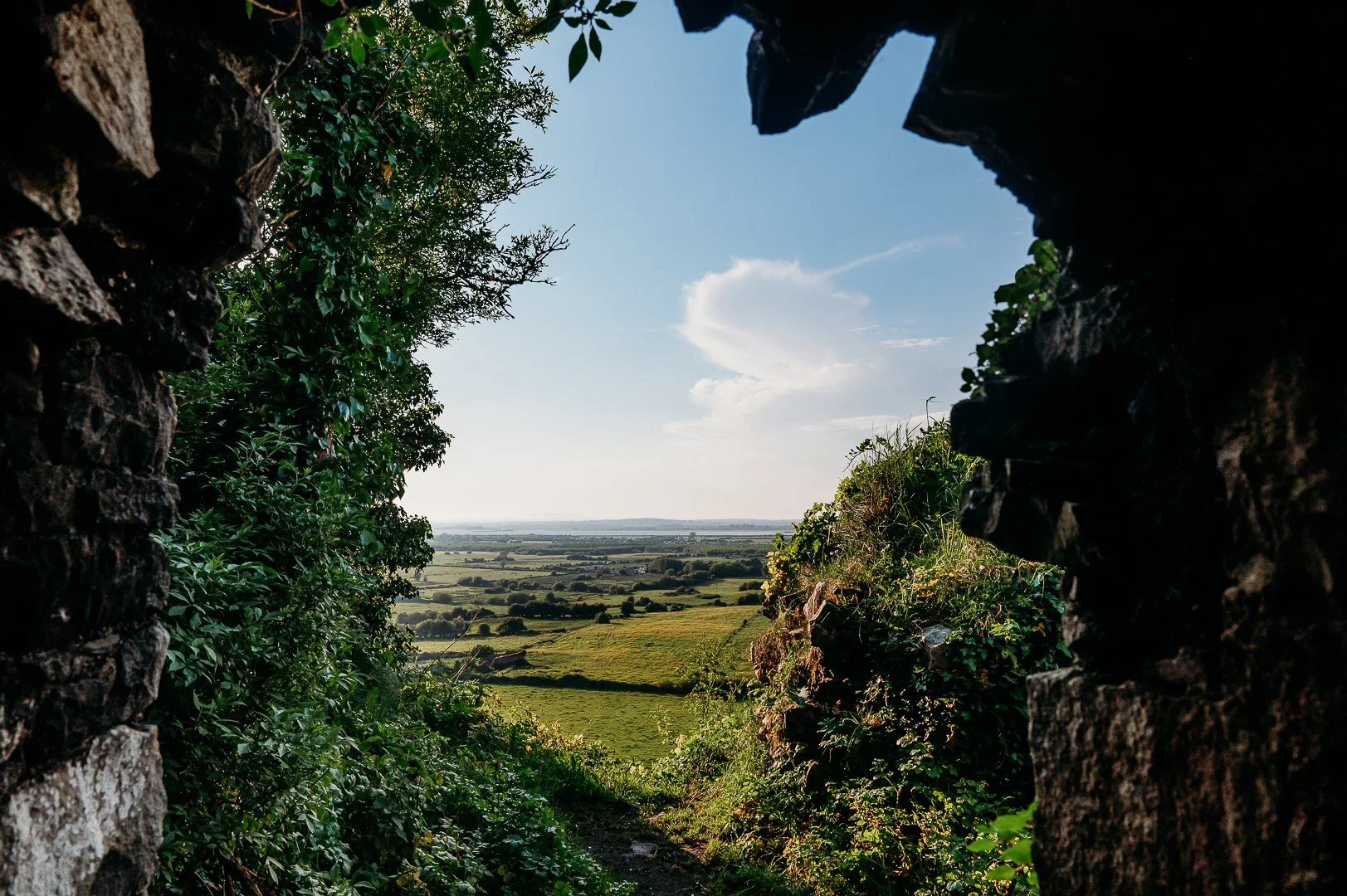 Carrigogunnel castle photo session Ireland Marie O'Mahony photography view from castle window