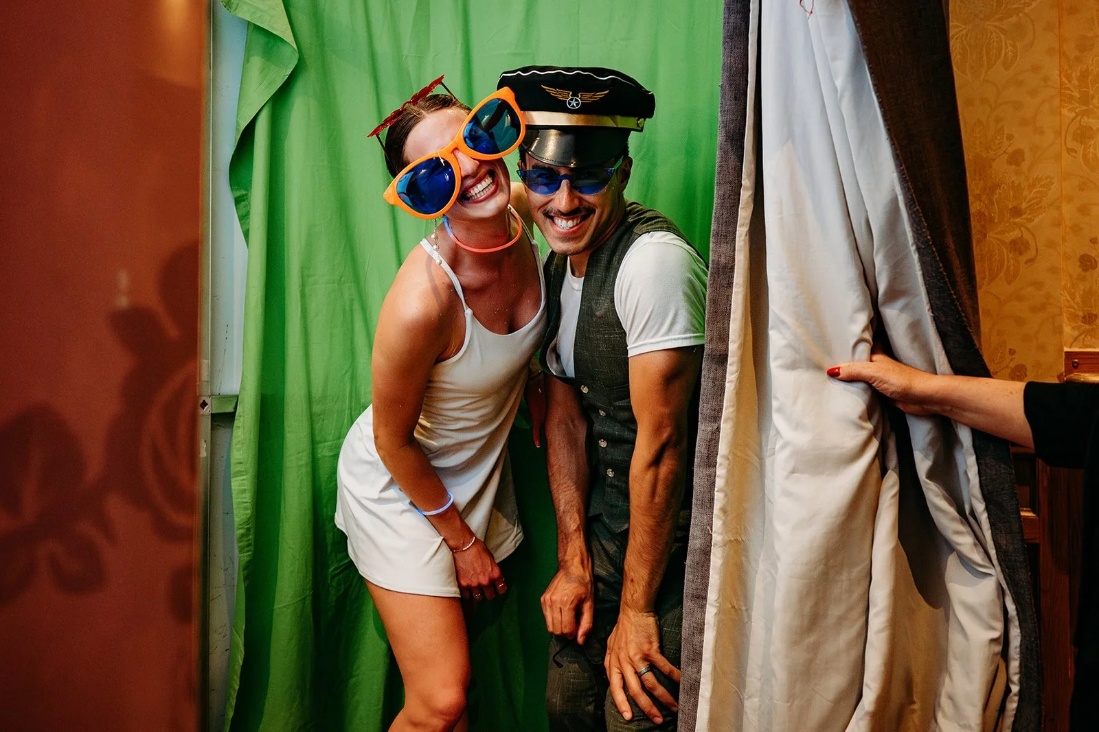 Galway Bay Hotel wedding photos silly couples photo in Photo Booth