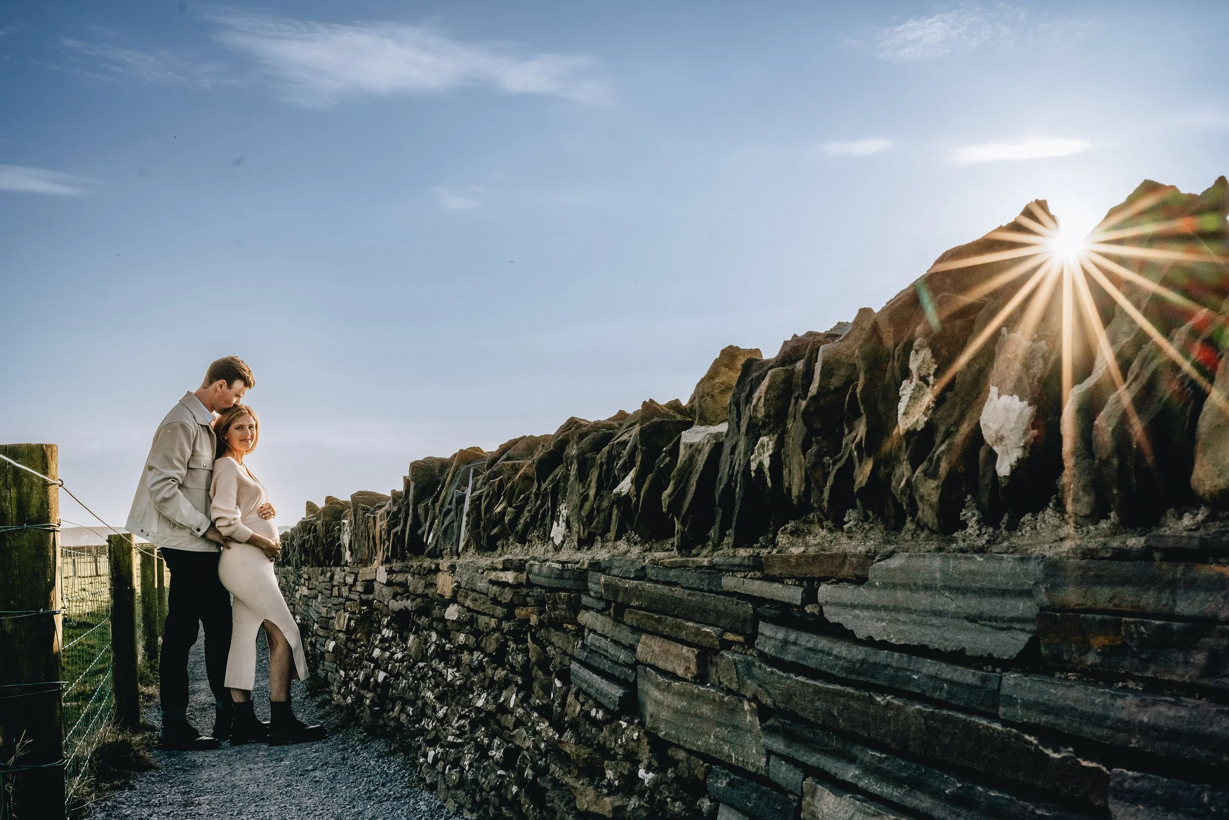 Sun burst maternity photo cliffs of moher photo session