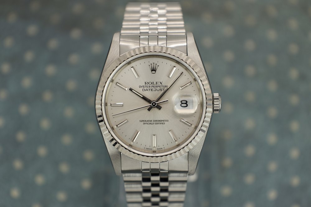 Tæl op midlertidig svinekød 1989 Rolex Datejust Ref. 16234 | Silver Dial — MVV Watches
