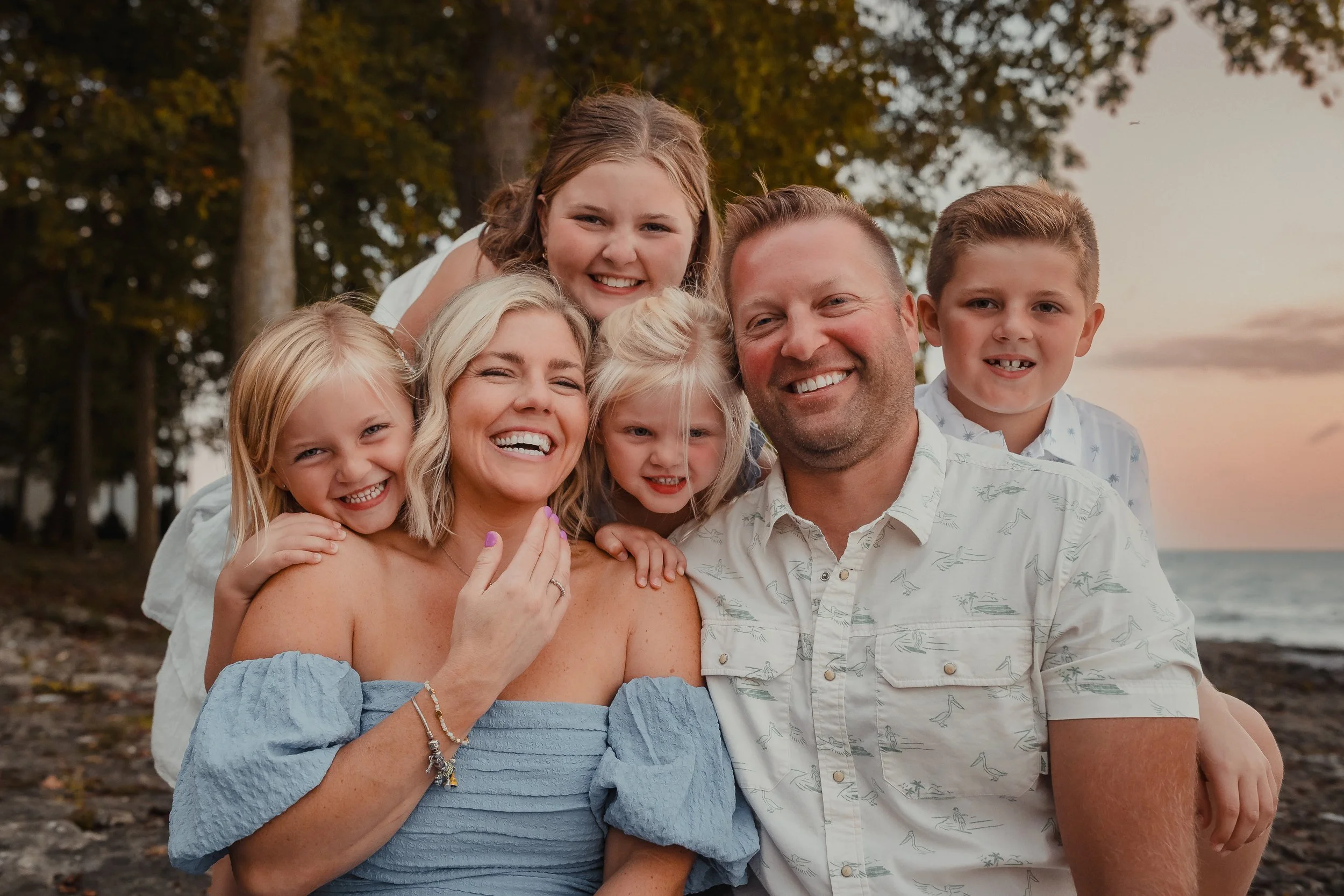 Family Photography, Sunset, Marblehead OH, Family Photos, Kids, Family, Brothers and Sisters, Golden Hour