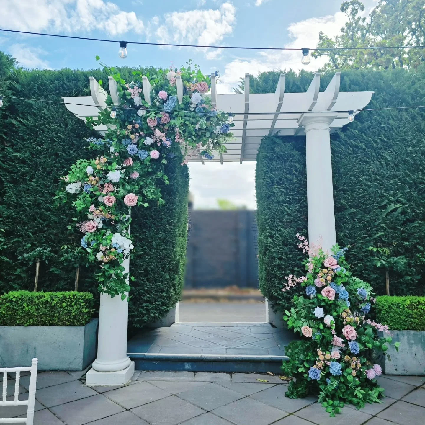 Dusty blue dreams and blush pink hues roses, pom pom and dahlias all wrapped in lush greenery. 🌿 Our enchanted garden wedding vision came to life in the most romantic way. 💙🌸

#WeddingInspo #DustyBlueWedding #BlushPinkWedding #GardenWedding #Melbo