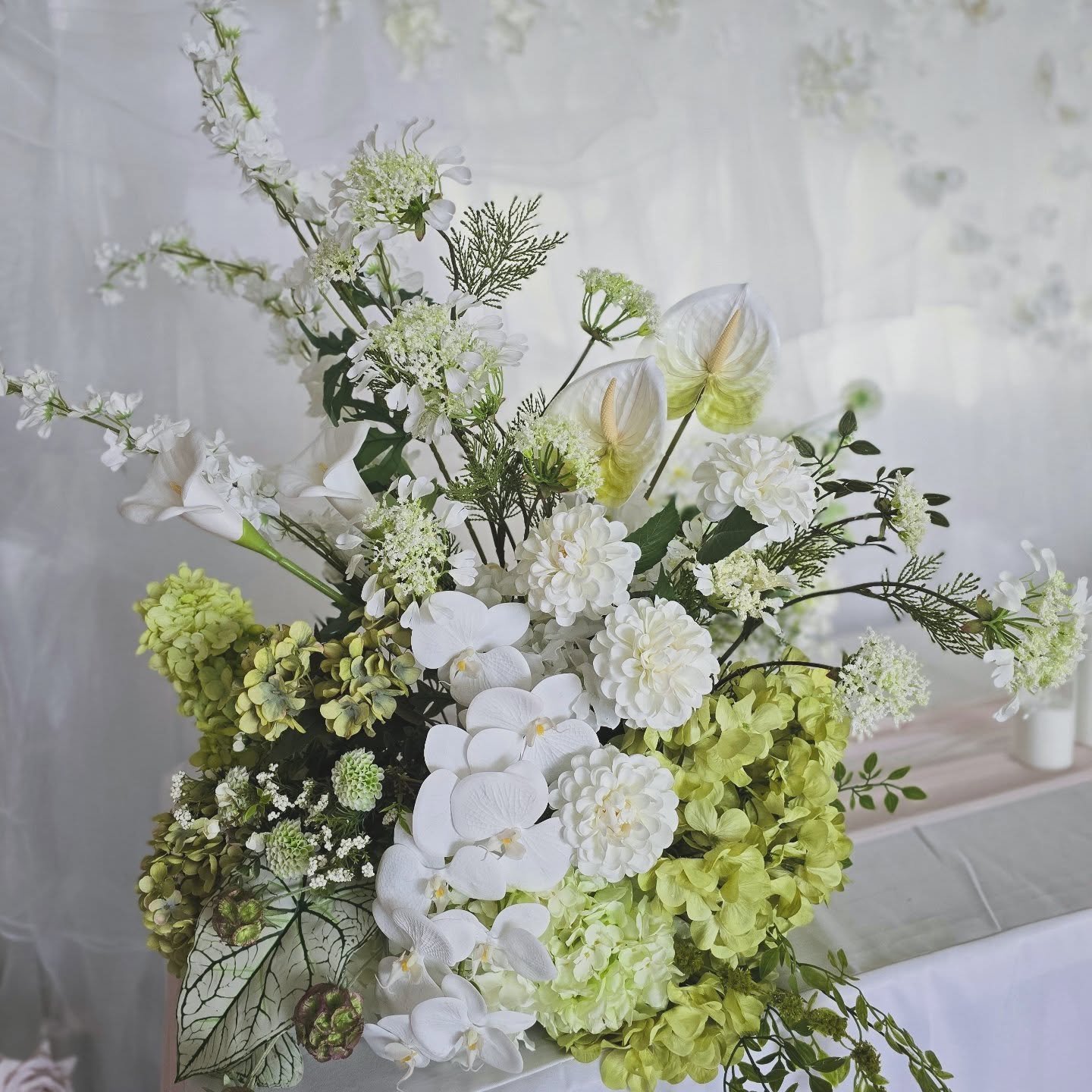 Premium faux floral arrangement @angelsfloralevent