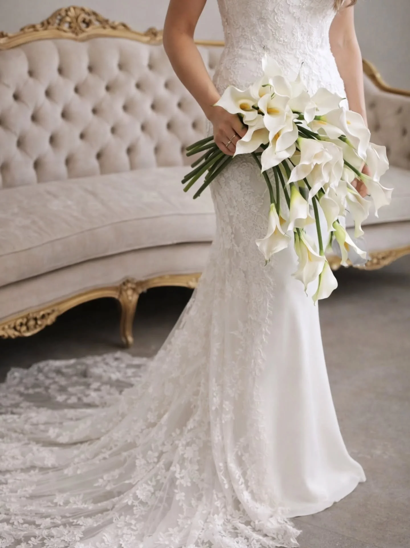 For a bride who loves clean lines, soft movement and quiet luxury.

#AngelsFloralEvent
#MelbourneWedding
#artificialflowersmelbourne 
#CallaLilyBouquet
#CascadingBouquet
ModernBridemelbourne