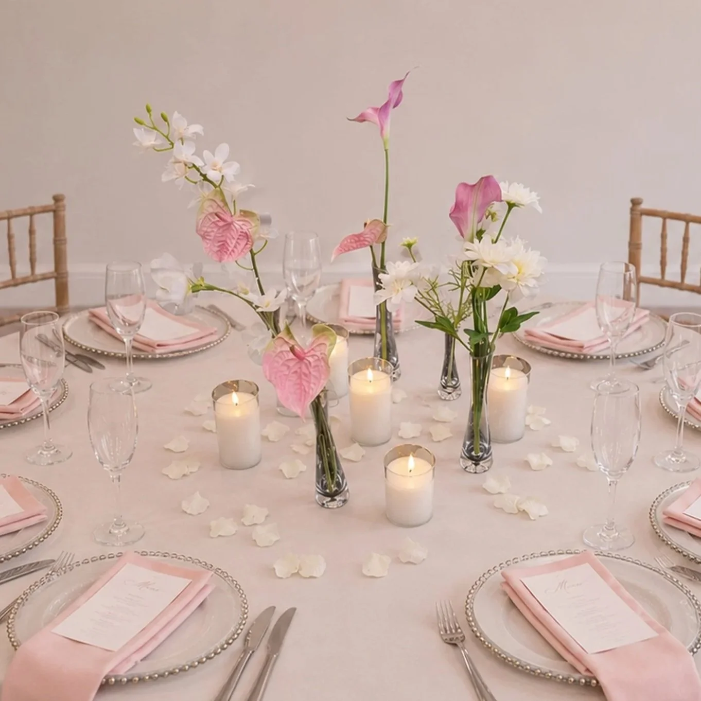 Bud vases and candles set